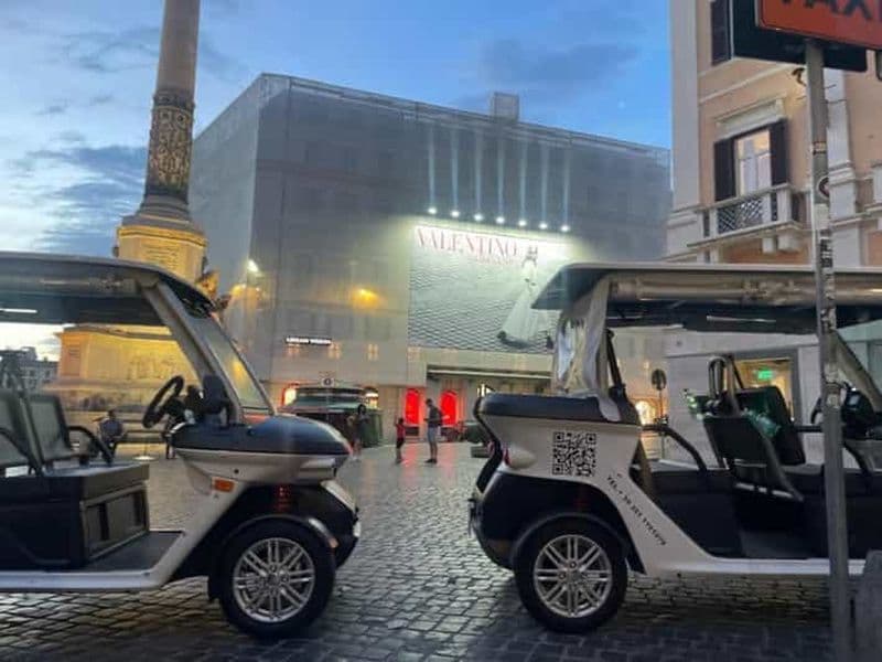 Billet Rome : visite privée en voiturette de golf au crépuscule avec apéritif