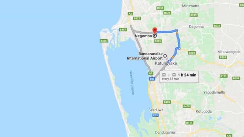 Colombo : Transfert aéroport de Colombo (CMB) et ville de Negombo