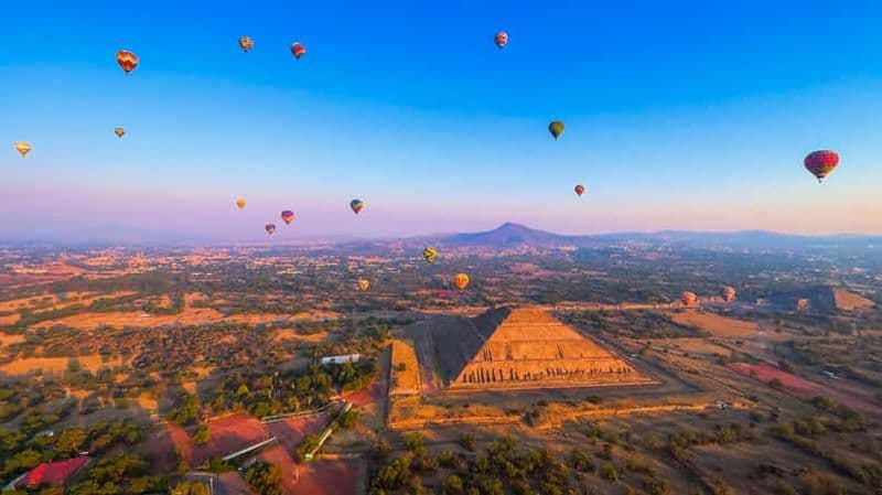 Billet CDMX : Montgolfière à Teotihuacan avec petit-déjeuner