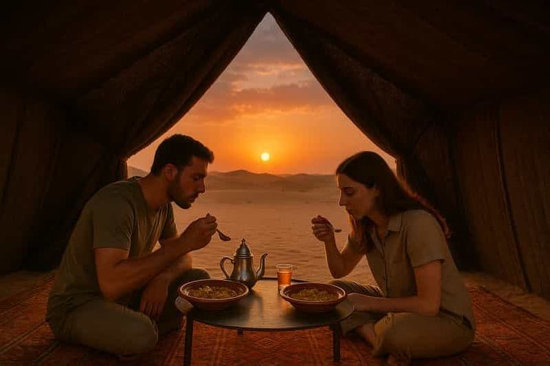 Billet Marrakech : dîner magique au coucher du soleil dans le désert d'Agafay et spectacle en direct