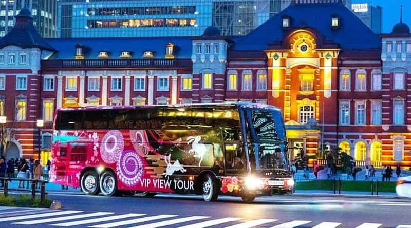 Billet Tokyo : Visite en bus à ciel ouvert avec les illuminations de Noël