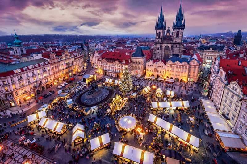 Billet Depuis Vienne : marché de Noël de Prague et visite guidée de la ville
