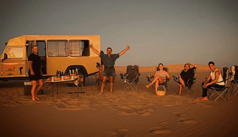 Billet Magie du coucher de soleil à Swakopmund : lueur du désert, rêves océaniques