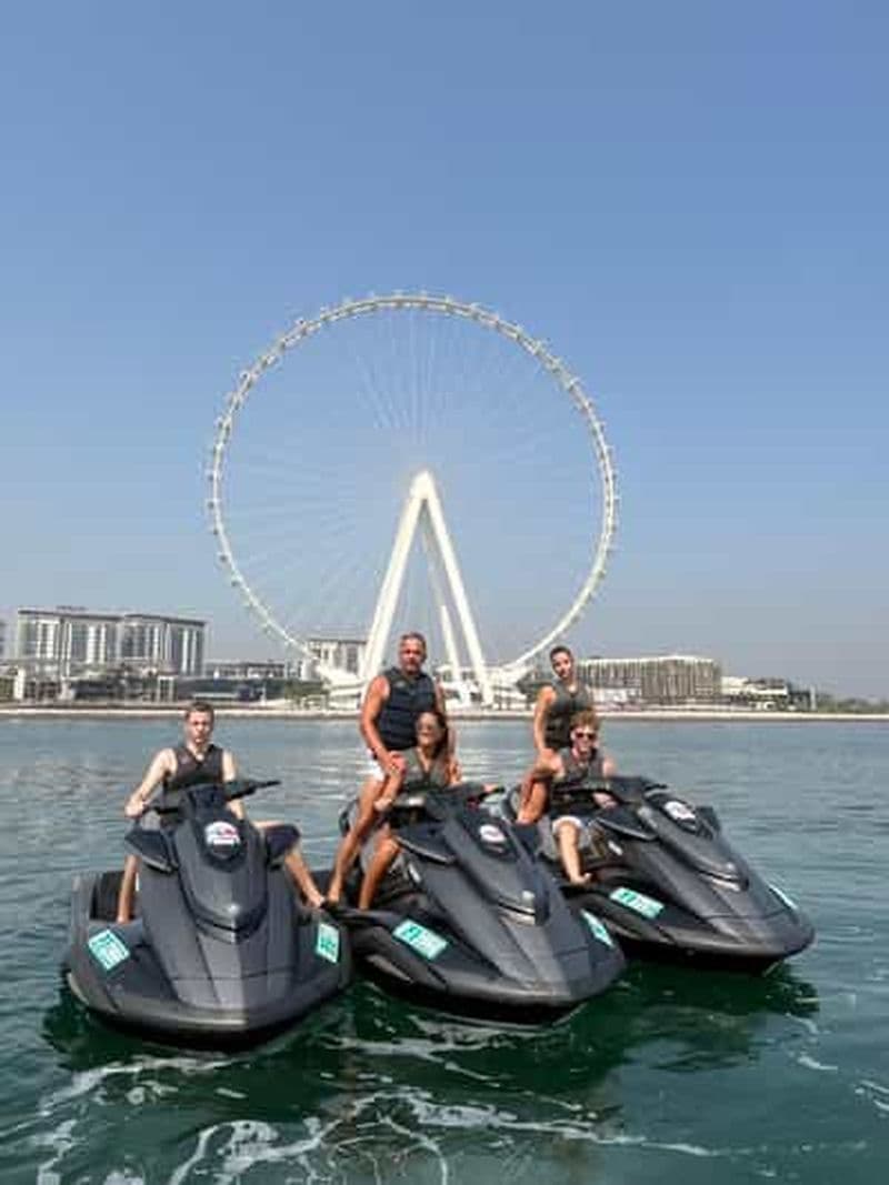Billet Dubaï : excursion en jet ski avec vue sur l'hôtel Atlantis et le Burj al Arab