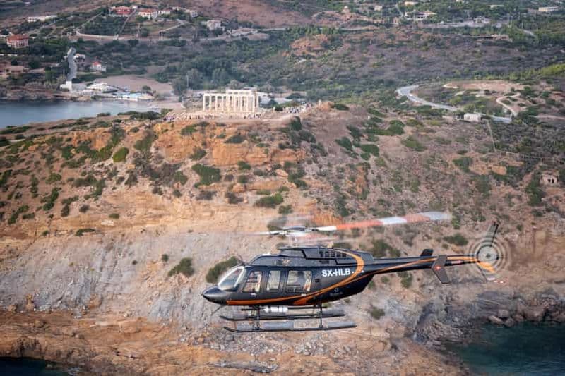 Billet Athènes : vol en hélicoptère de 30 minutes (Bell 407 - jusqu'à 6 personnes)