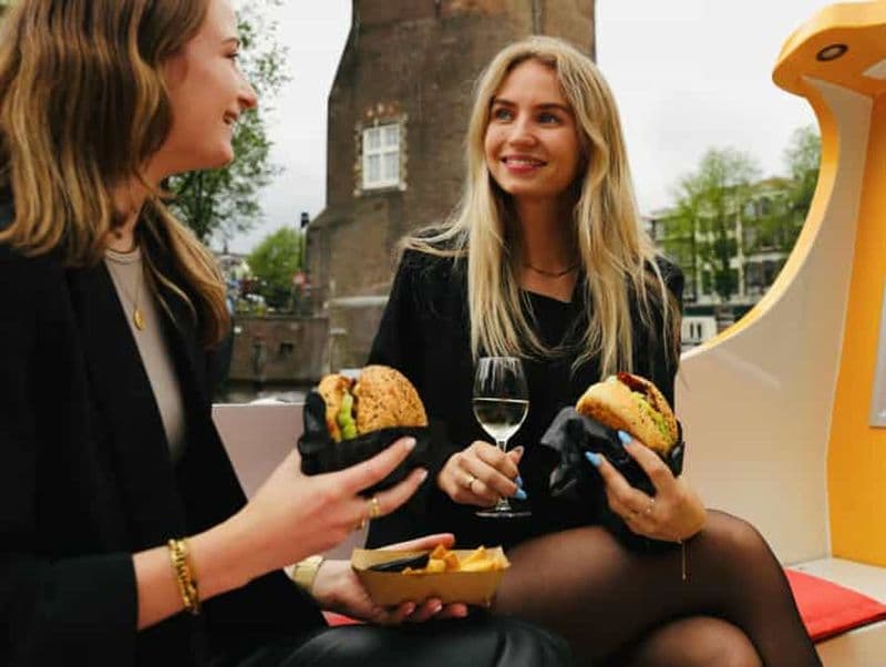 Billet Amsterdam : dîner burger et croisière sur les canaux