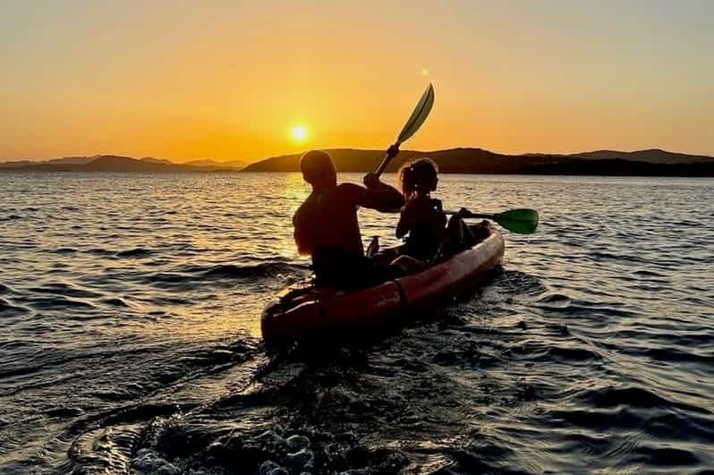 Billet Excursion en kayak au coucher du soleil + plongée en apnée et apéritif local
