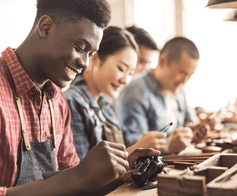 Tokyo : Atelier de fabrication de baguettes et de poterie à Asakusa