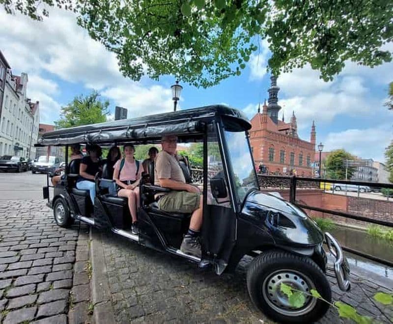 Gdansk : Visite touristique de la ville en voiturette de golf GUIDE EN DIRECT 60 min