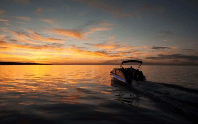 Lac St. Clair : Croisière privée en ponton au coucher du soleil