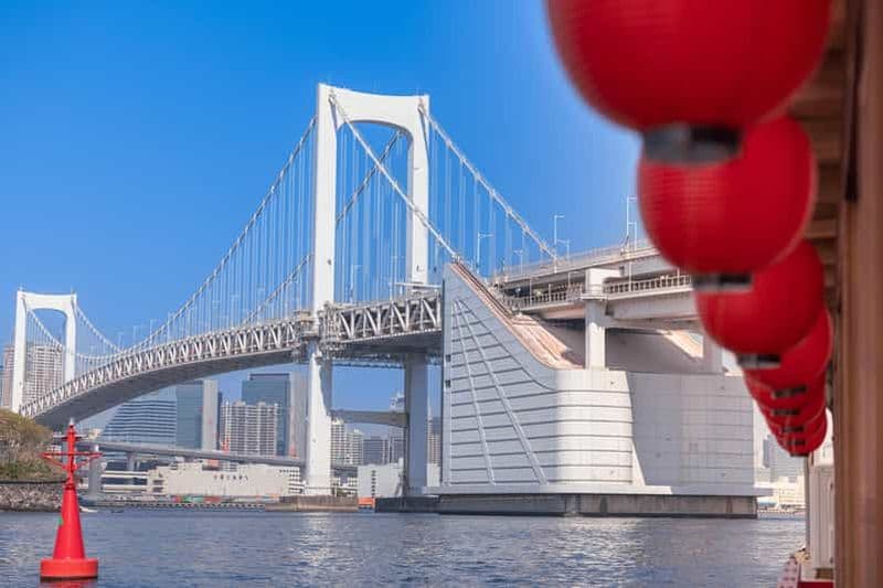Croisière et spectacle sur le Rainbow Bridge de Tokyo, bière illimitée en option