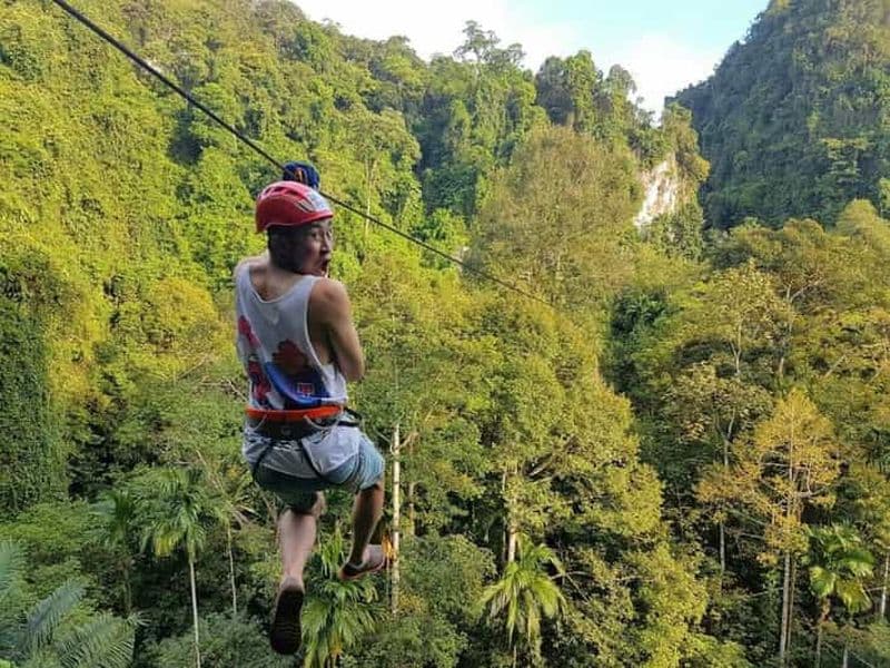 Krabi : Zipline avec possibilité de descente en rappel et d'escalade