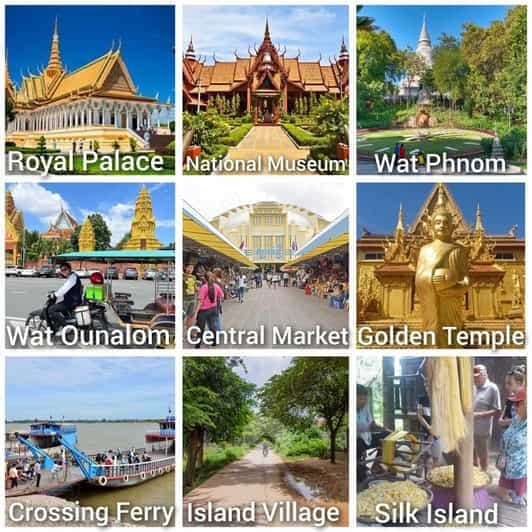 Billet Phnom Penh : visite de la ville et de l'île de la Soie