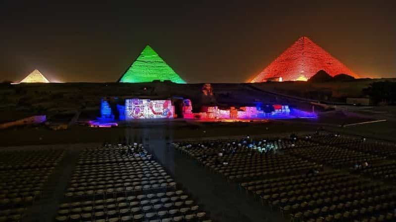 Billet Le Caire : Pyramides Balade à dos de chameau, dîner et spectacle son et lumière