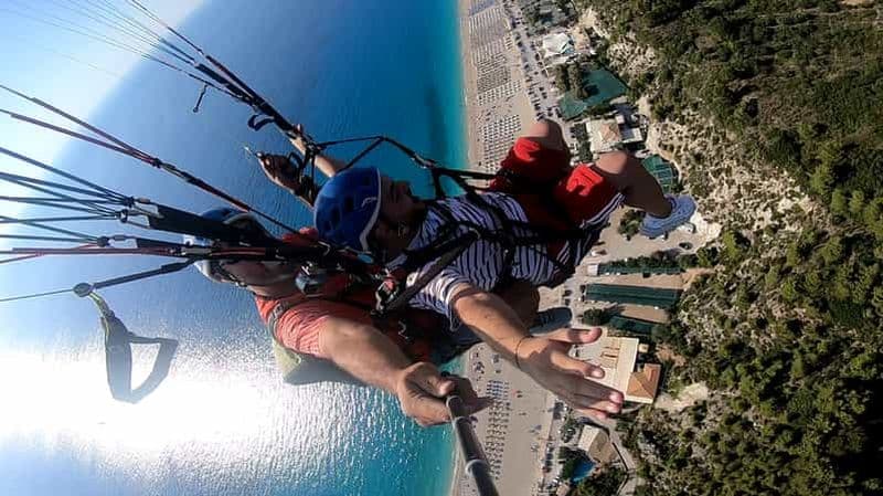 Lefkada parapente en tandem/ plage de Kathisma