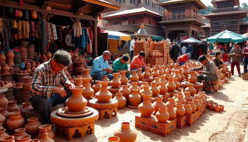 Bhaktapur : Visite de la poterie et de l'artisanat avec expérience pratique