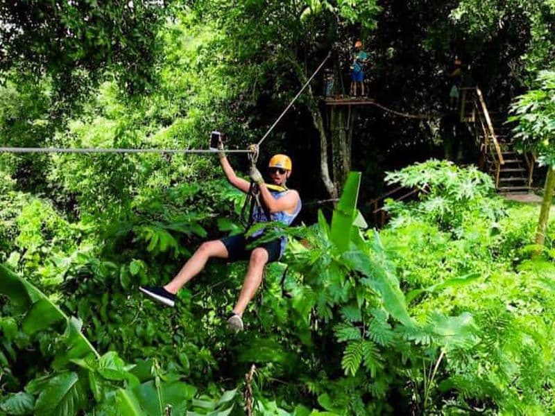 Billet Phuket : Aventure aérienne en zipline, randonnée en quad, Big Buddha, Option