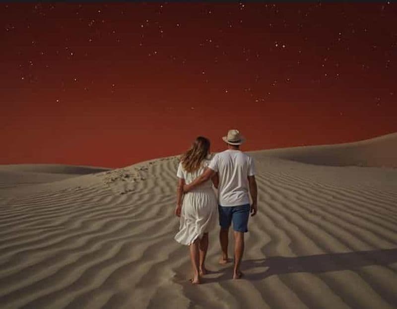 Billet Doha : Safari nocturne dans le désert avec rallye dans les dunes et balade à dos de chameau