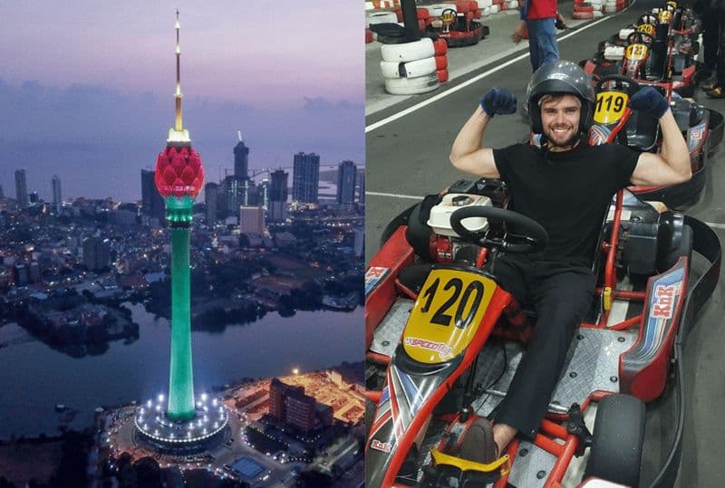 Colombo : Karting et dîner à la Lotus Tower avec prise en charge à l'hôtel