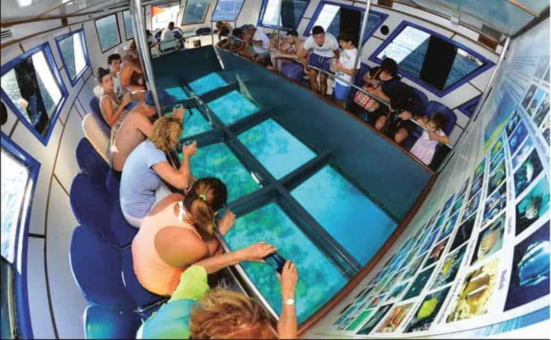 Billet Bateau à fond de verre et plongée avec masque et tuba, accès d'une journée à la boîte de nuit Berenice Beach Club