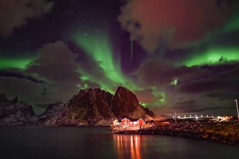 Lofoten : Excursion en raquettes aux aurores boréales