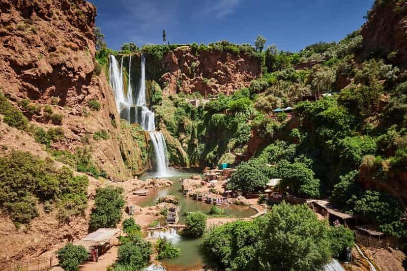Billet Depuis Marrakech : visite guidée des cascades d'Ouzoud et sortie en bateau