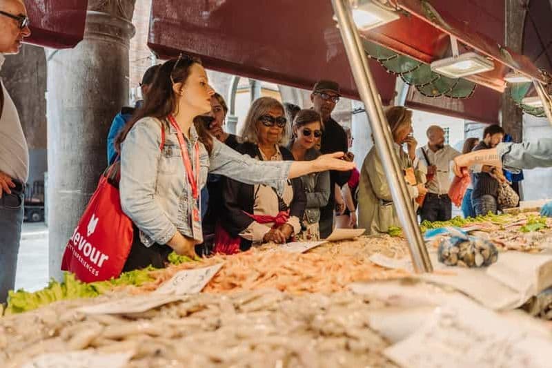 Billet Venise : visite gastronomique de rue avec dégustation de vins et visite du marché