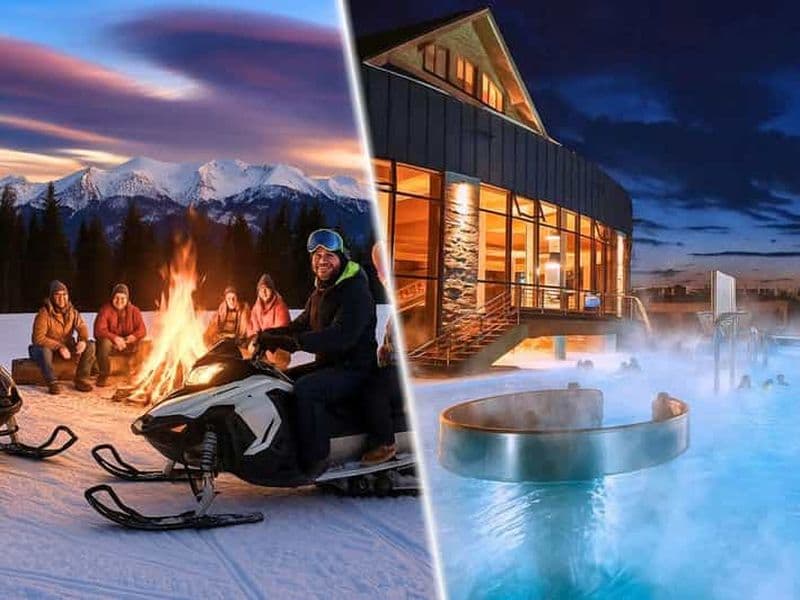 Billet Cracovie : visite d'une journée à Zakopane avec motoneiges, feu de camp et sources chaudes