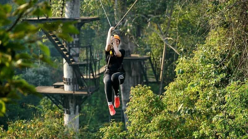 Zipline à Angkor et visite d'une jounée des temples avec coucher de soleil