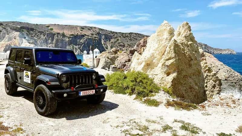 Milos : safari en jeep de luxe avec barbecue et boissons