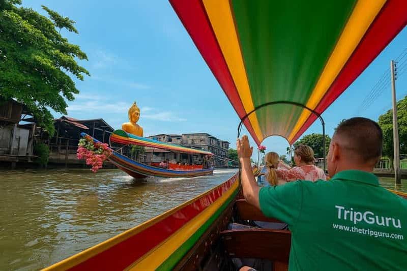 Bangkok : tour en bateau à longue queue sur les canaux jusqu'au Wat Arun