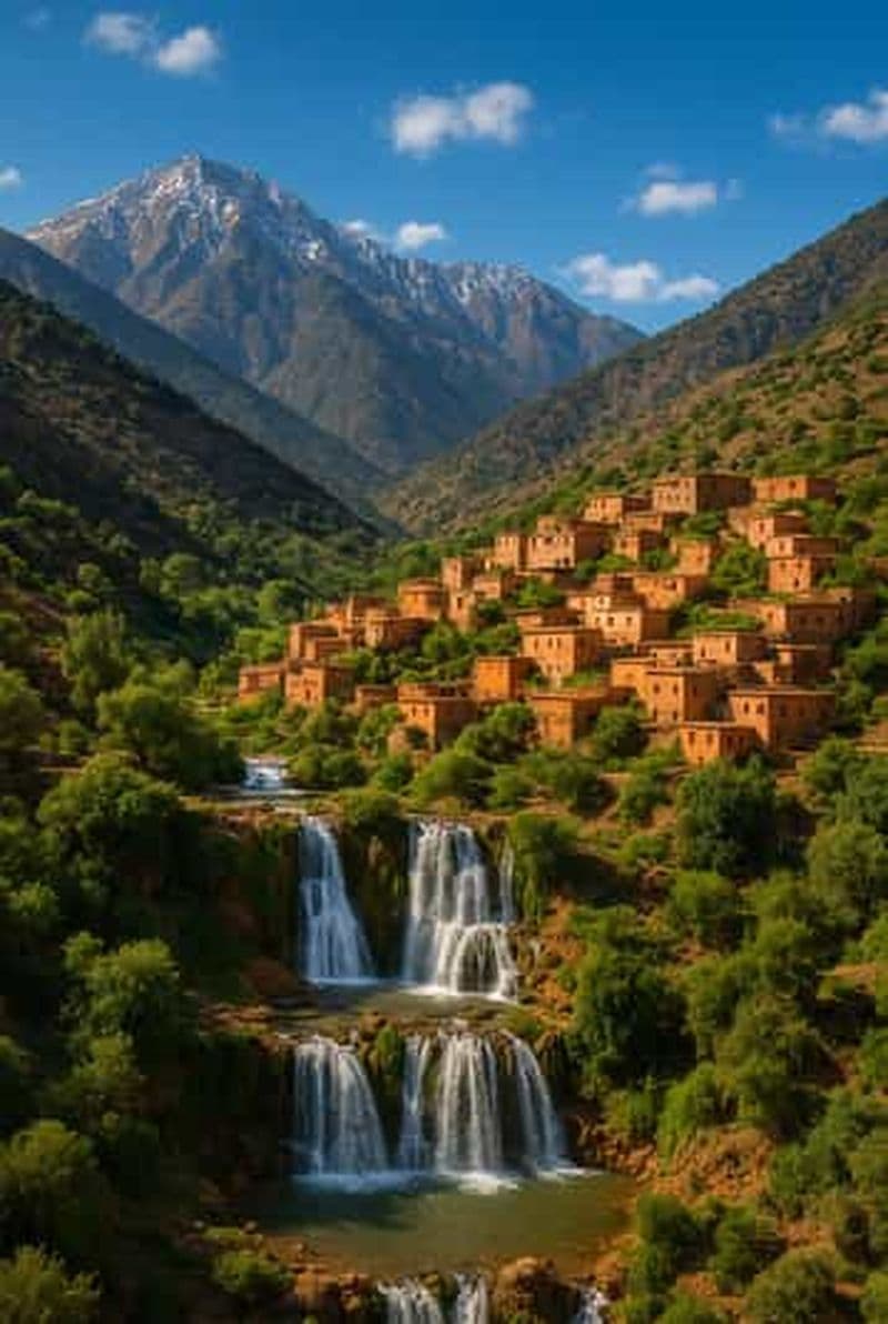 Billet Excursion d'une journée dans le désert d'Agafay et les montagnes de l'Atlas avec balade à dos de chameau et déjeuner