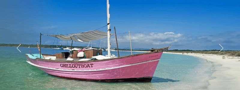 Billet Tour Formentera : s'Espalmador et Illetes. Bateau de 9 m. Capacité : 12 personnes.