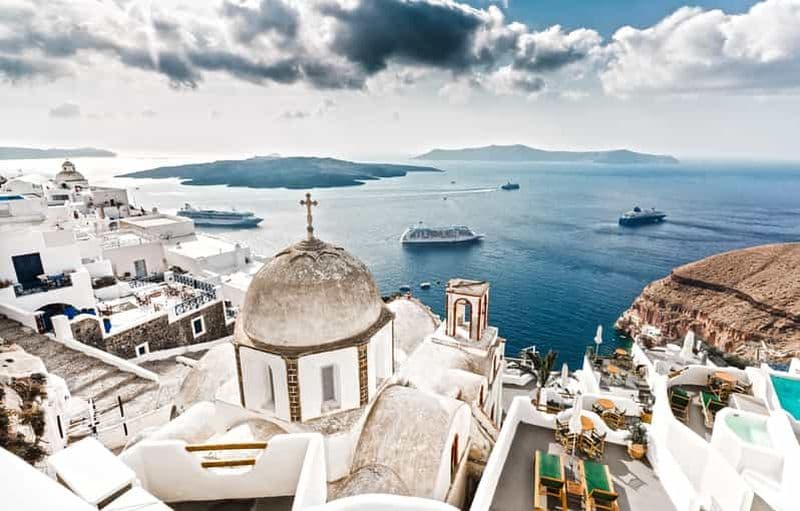 Santorin : visite en bus avec coucher de soleil à Oia
