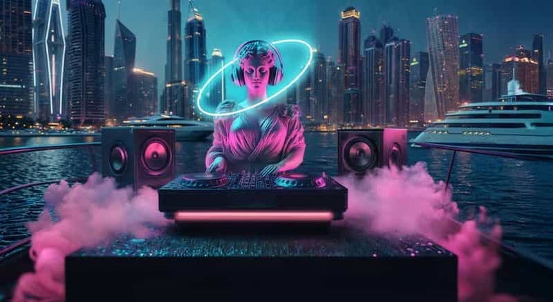 Dubaï : Yacht Techno House Party avec DJ en direct et boissons