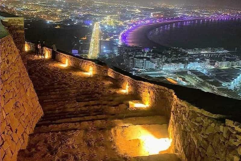 Billet Kasbah d'Agadir de nuit + téléphérique en option avec transfert