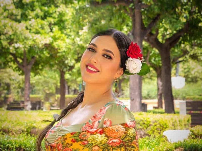 Photographie avec une robe traditionnelle de flamenco