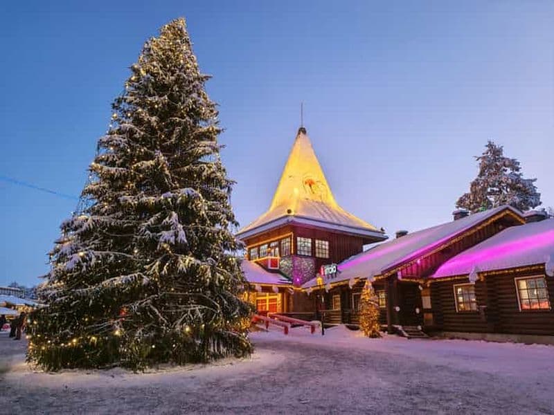 Billet Rovaniemi : Village du Père Noël, 2 km en traîneau à chiens et Snowman World