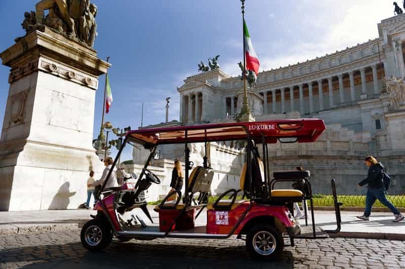 Billet Rome : visite en voiturette de golf des places et fontaines