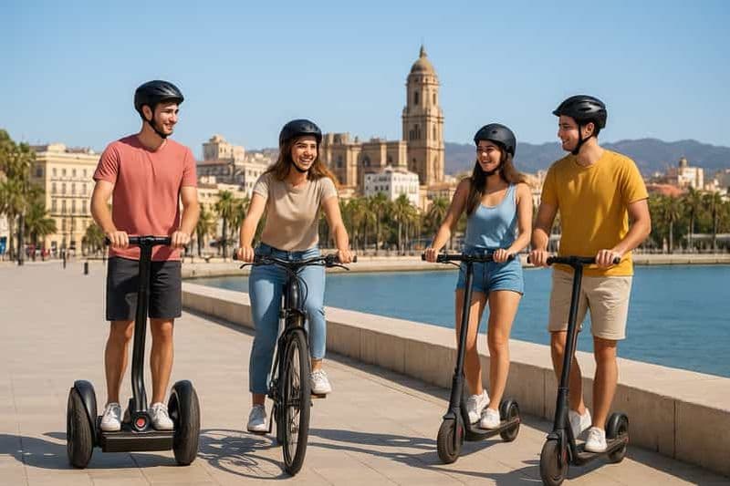 Malaga : visite en Segway du château de Gibralfaro, des arènes et du port