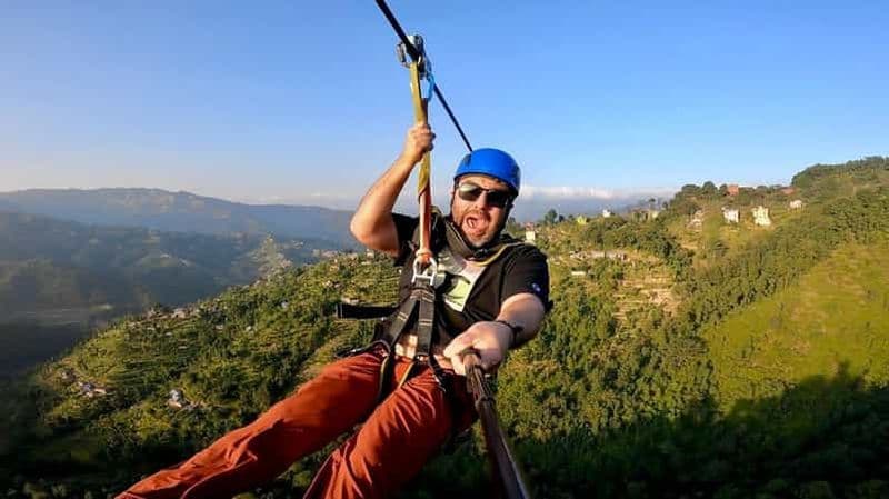 Katmandou : aventure en tyrolienne à Dhulikhel avec prise en charge et déjeuner