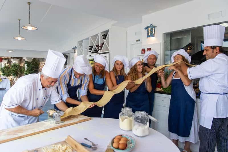 Praiano : Cours de cuisine et dîner avec vue sur la mer