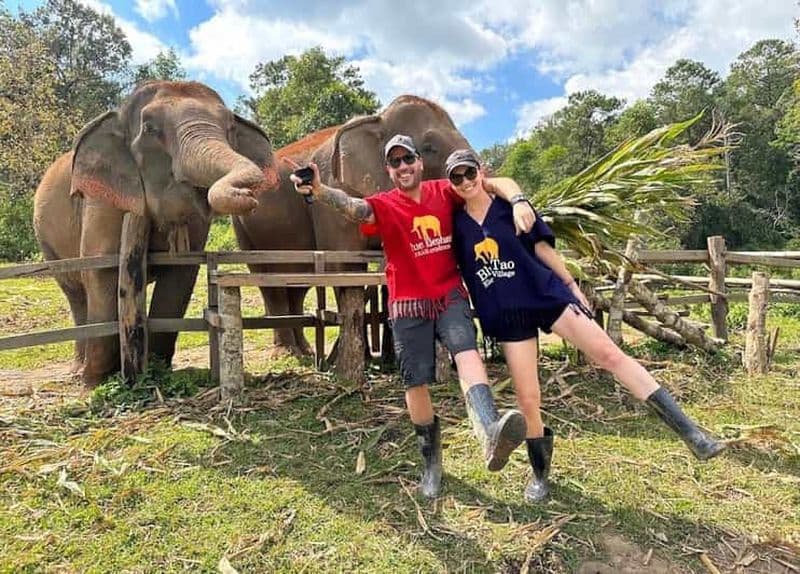 Chiang Mai : Sanctuaire d'éléphants éthiques et aventure en VTT