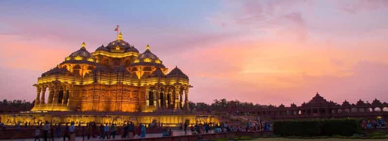 Billet Delhi : visite du temple d'Akshardham avec spectacle son et lumière