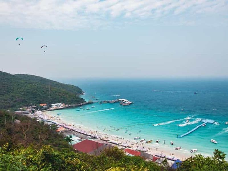 Depuis Bangkok : Excursion d'une journée à Pattaya, Koh Larn et au Sanctuaire de la Vérité