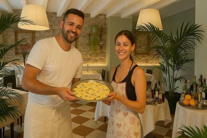 Vérone : L'ORIGINAL Cours de cuisine de pâtes fraîches et de tiramisu avec du vin