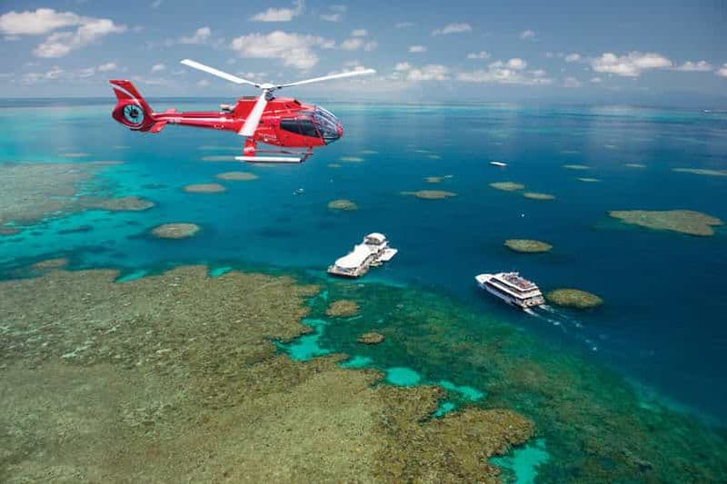 Billet Cairns : Croisière sur la Grande Barrière de Corail et 10 minutes d'hélicoptère