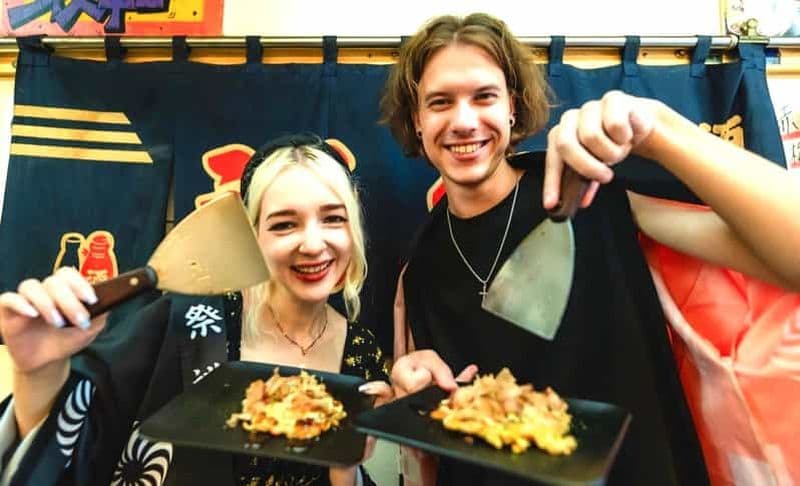 Billet Osaka : cours de cuisine de rue okonomiyaki dans un happi