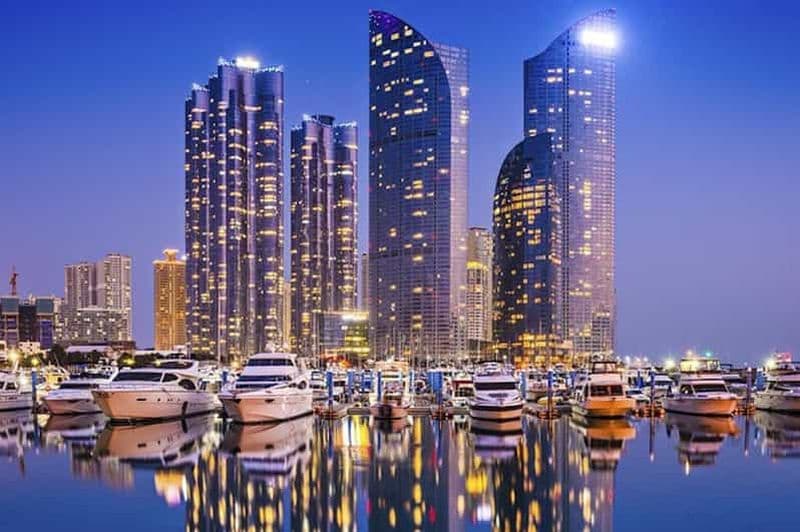 Busan : Points de vue nocturnes avec croisière nocturne et feux d'artifice