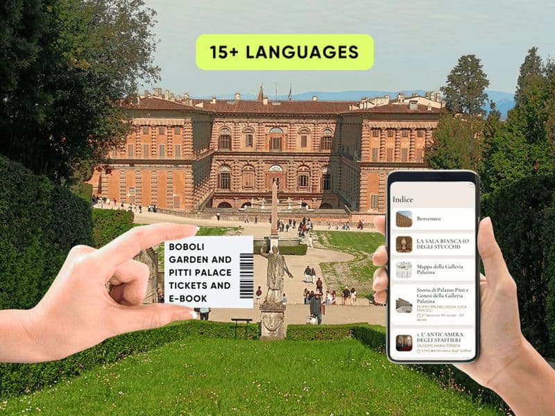 Billet Florence : billet pour le palais Pitti et les jardins de Boboli et livre électronique